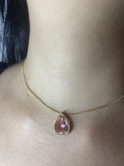 Colar Aura de Luz Rosa