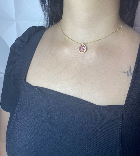 Colar Aura de Luz Rosa