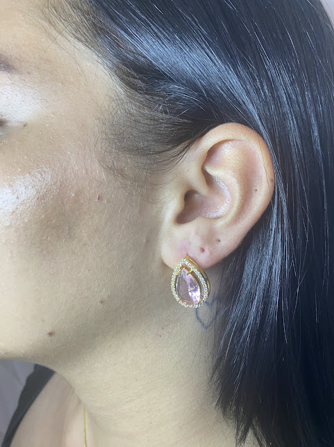 Brinco Aura de Luz Rosa