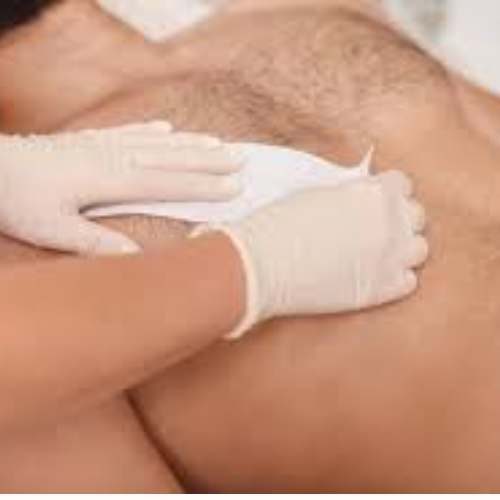 Chest waxing