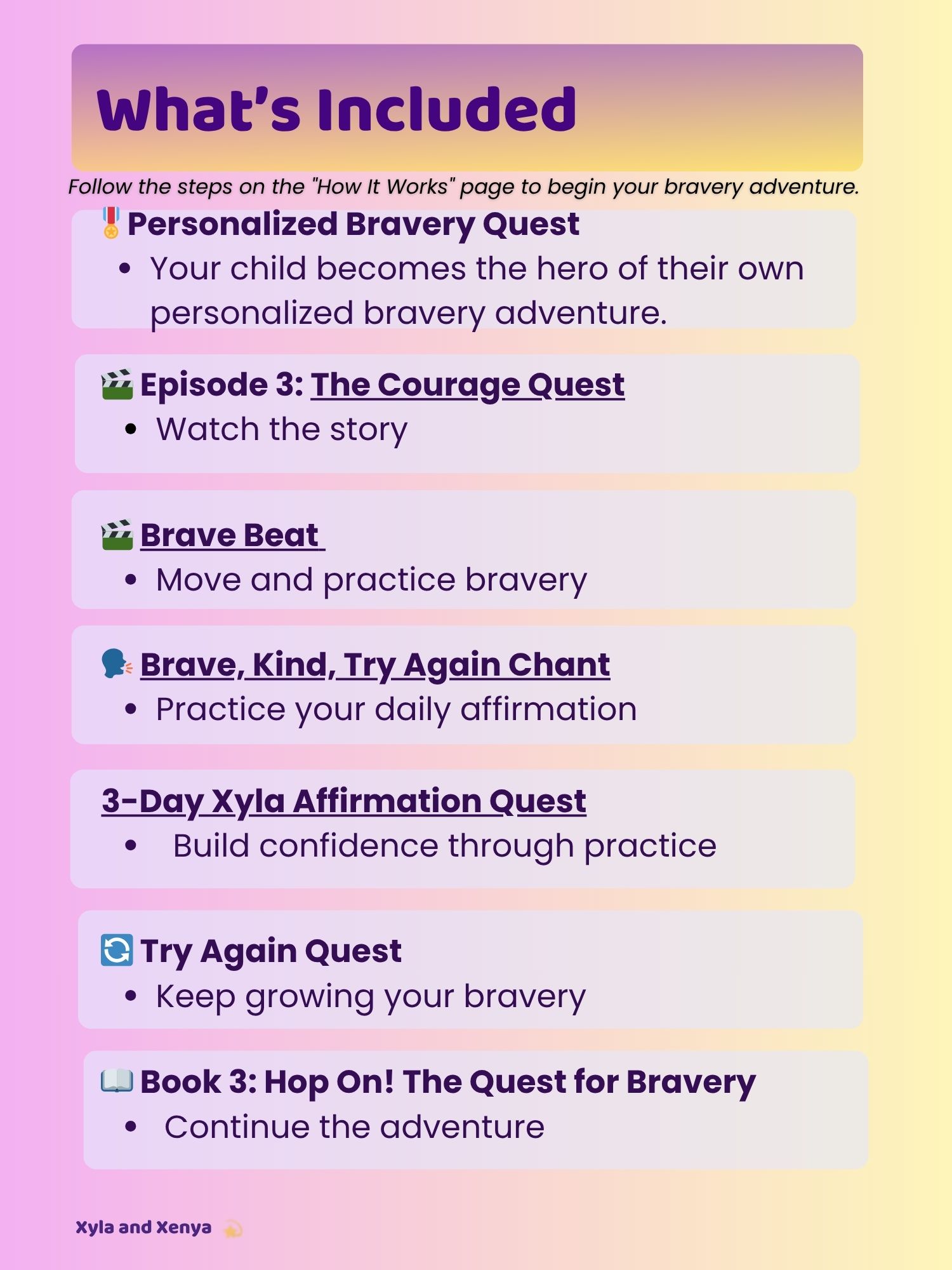Personalized Xyla & Xenya Bravery Toolkit