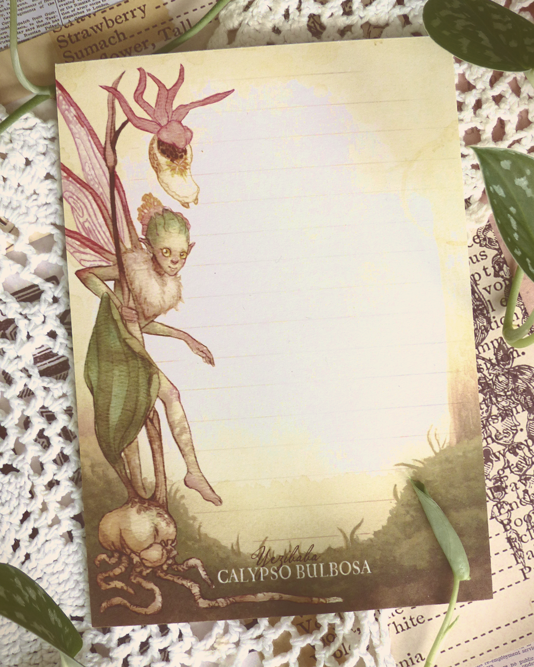 Calypso Bulbosa Fairy Notepad A5