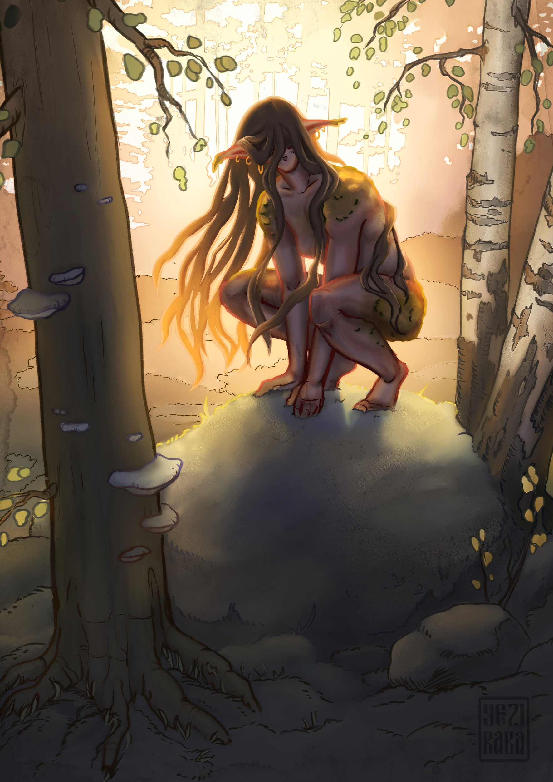 Grimm of the Forest Print