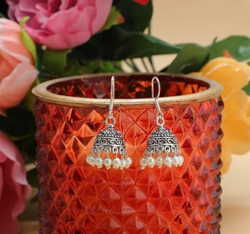 Silver Oxidized Jhumkhi