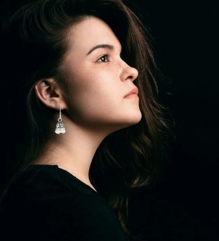 Silver oxidized Jhumkhi