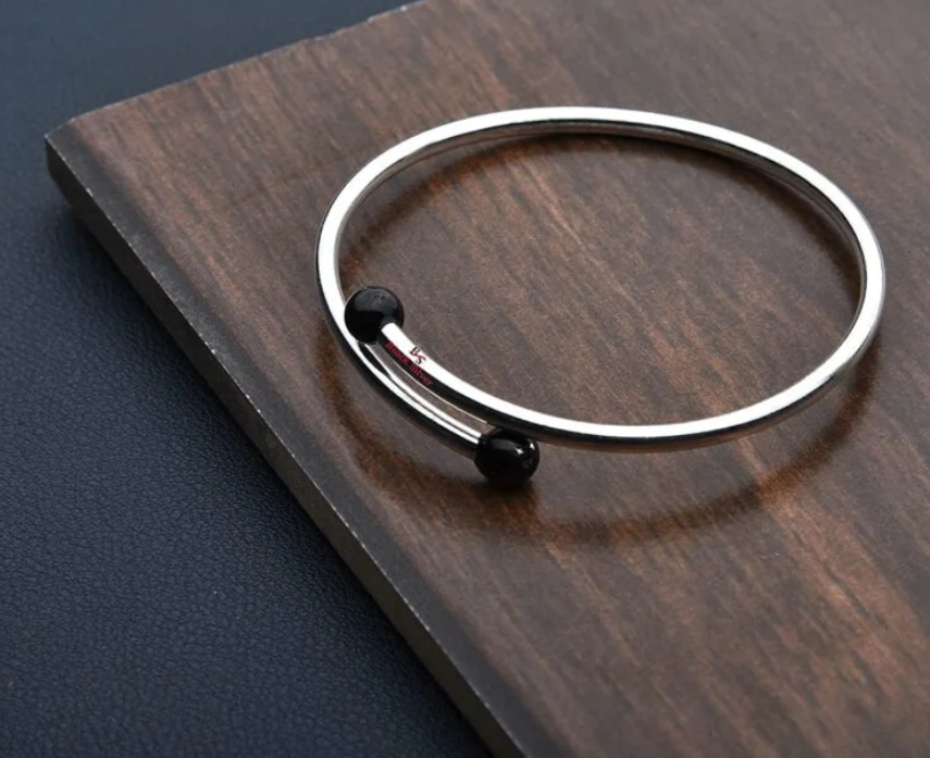 Plain Pipe Black Enamel Kada