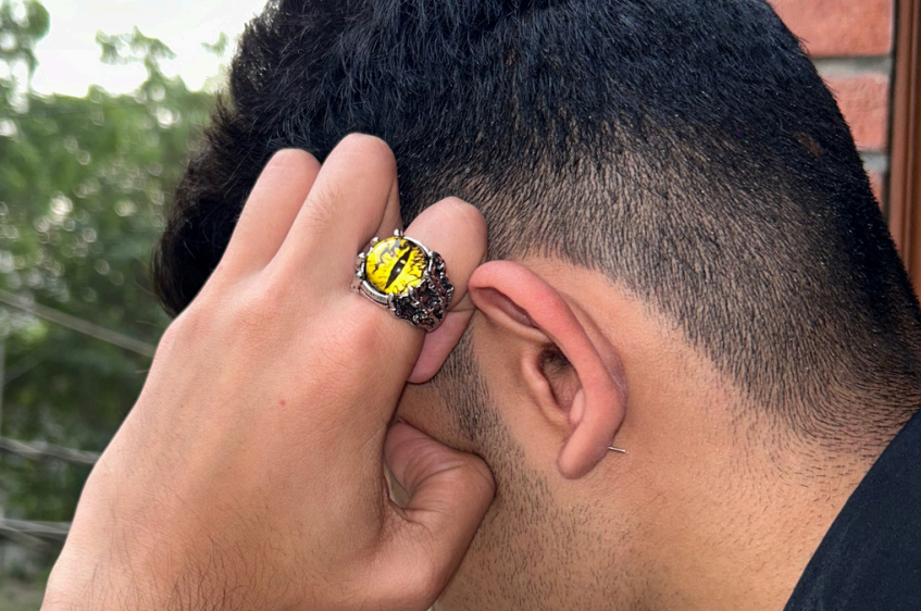 Yellow Eye Statement Ring