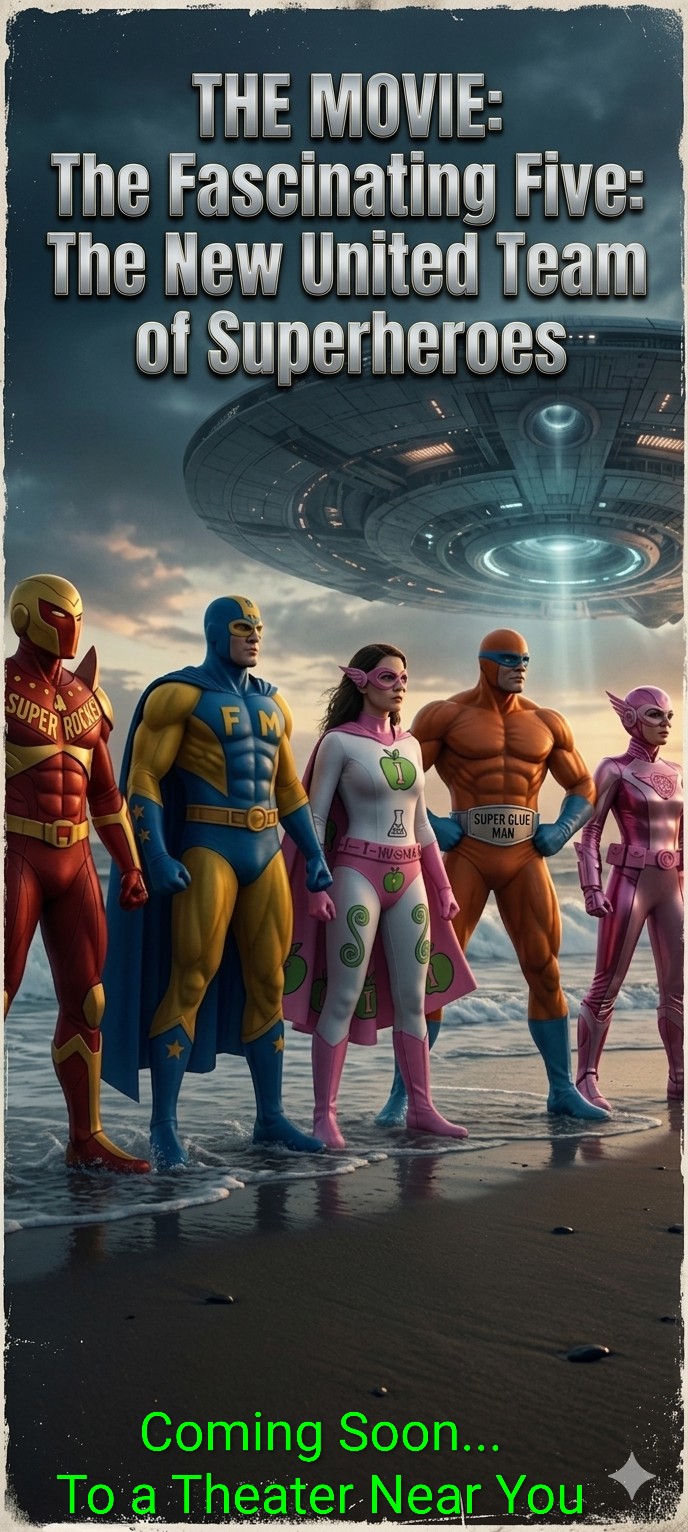 The Fascinating Five (Movie Promotion Wall Poster): The New United Team of Superheroes