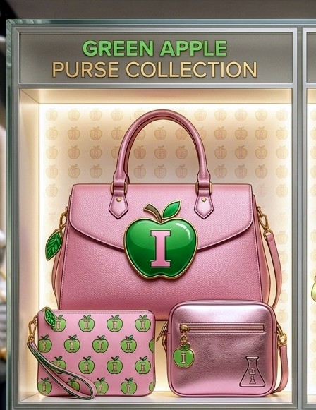 The I-Woman Green Apple Purse Collection
