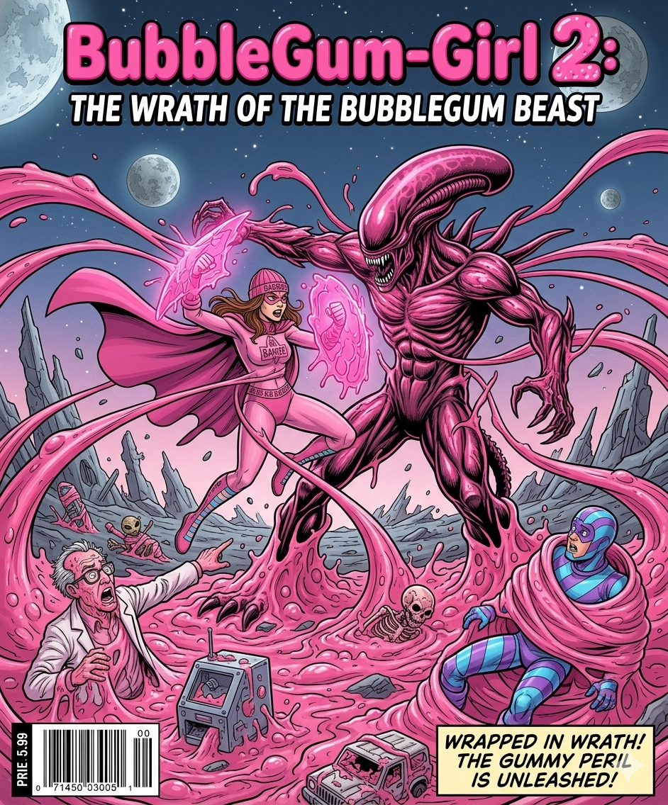 BubbleGum-Girl 2: The Wrath of the Bubblegum Beast.  (Comic Book#2)