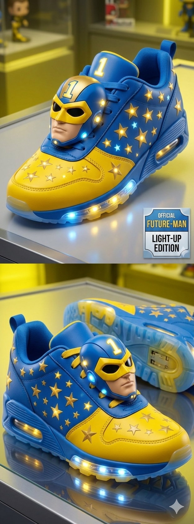 Future-Man Light-Up Sneakers: Blue Star #1's