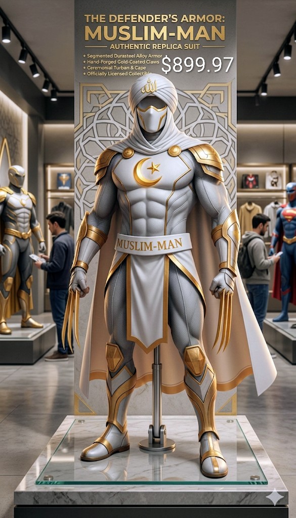 The Authentic Muslim-Man Superhero Replica Armor Suit Worn in the Making of the Real Movie