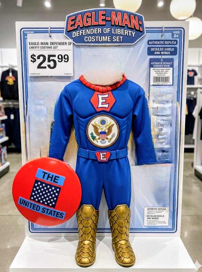 Colonel-Eagleman Superhero Liberty Costume suit