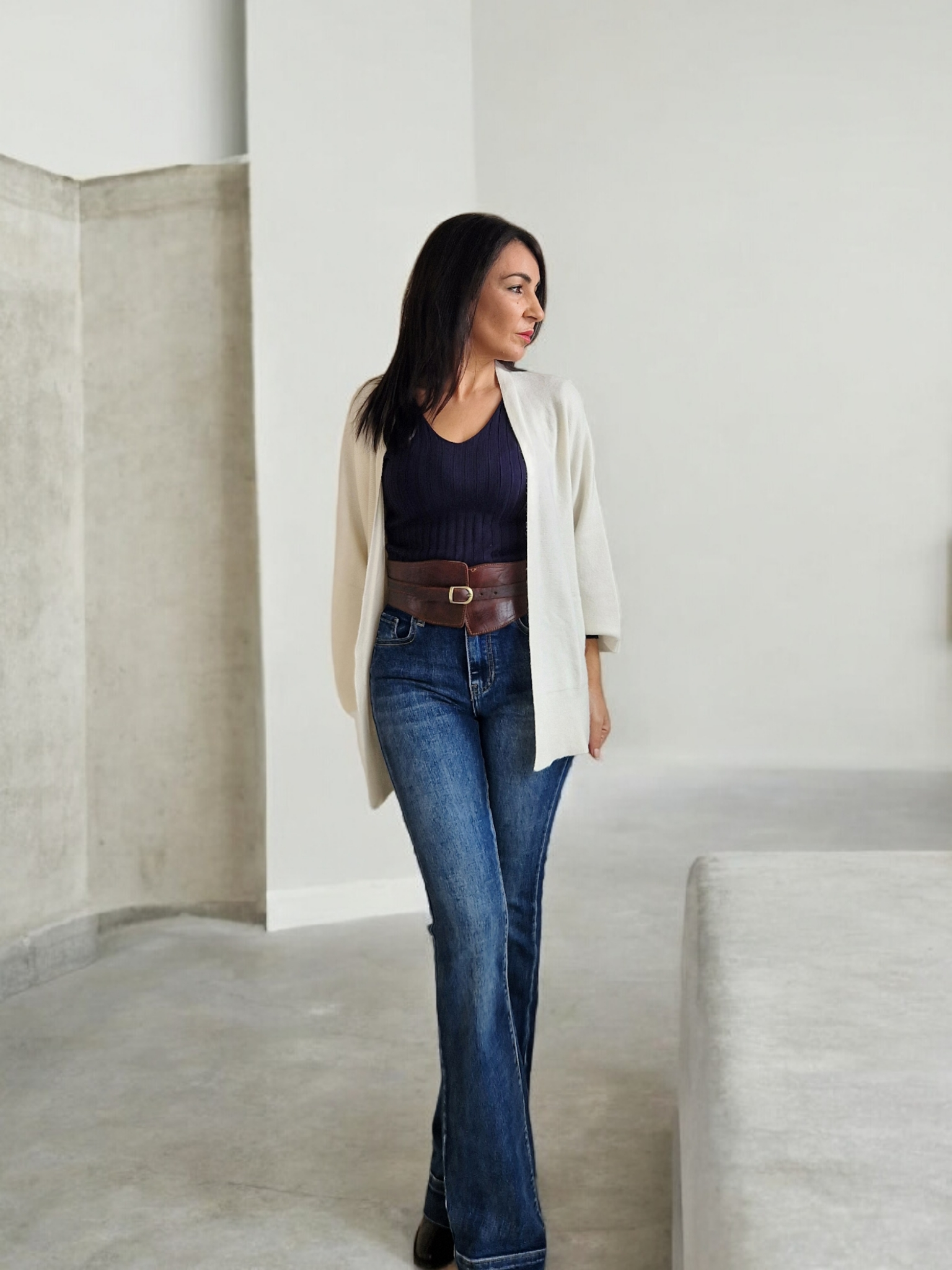 Chaqueta punto blanca 