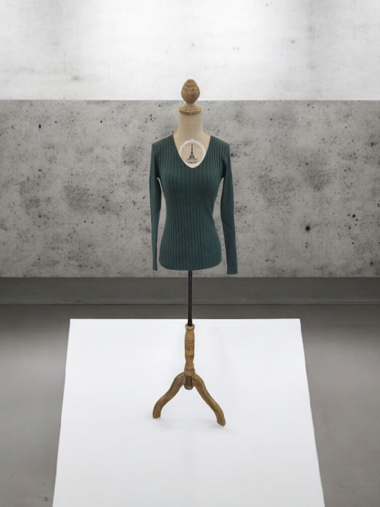 Jersey pico verde botella