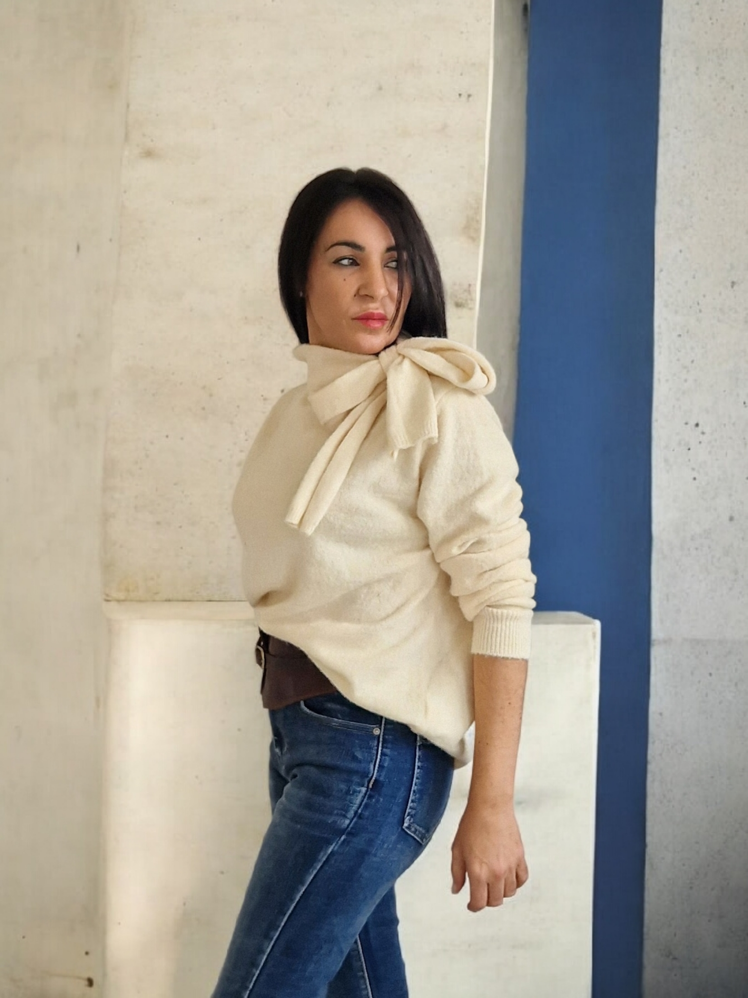 Jersey color crema lazo