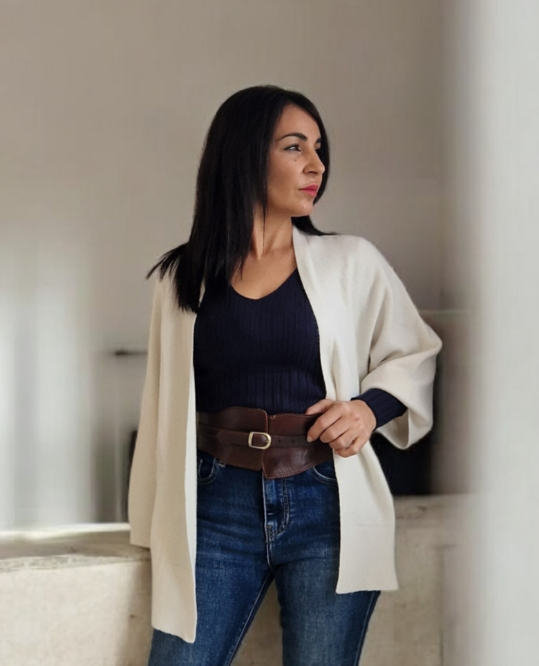 Chaqueta punto blanca 