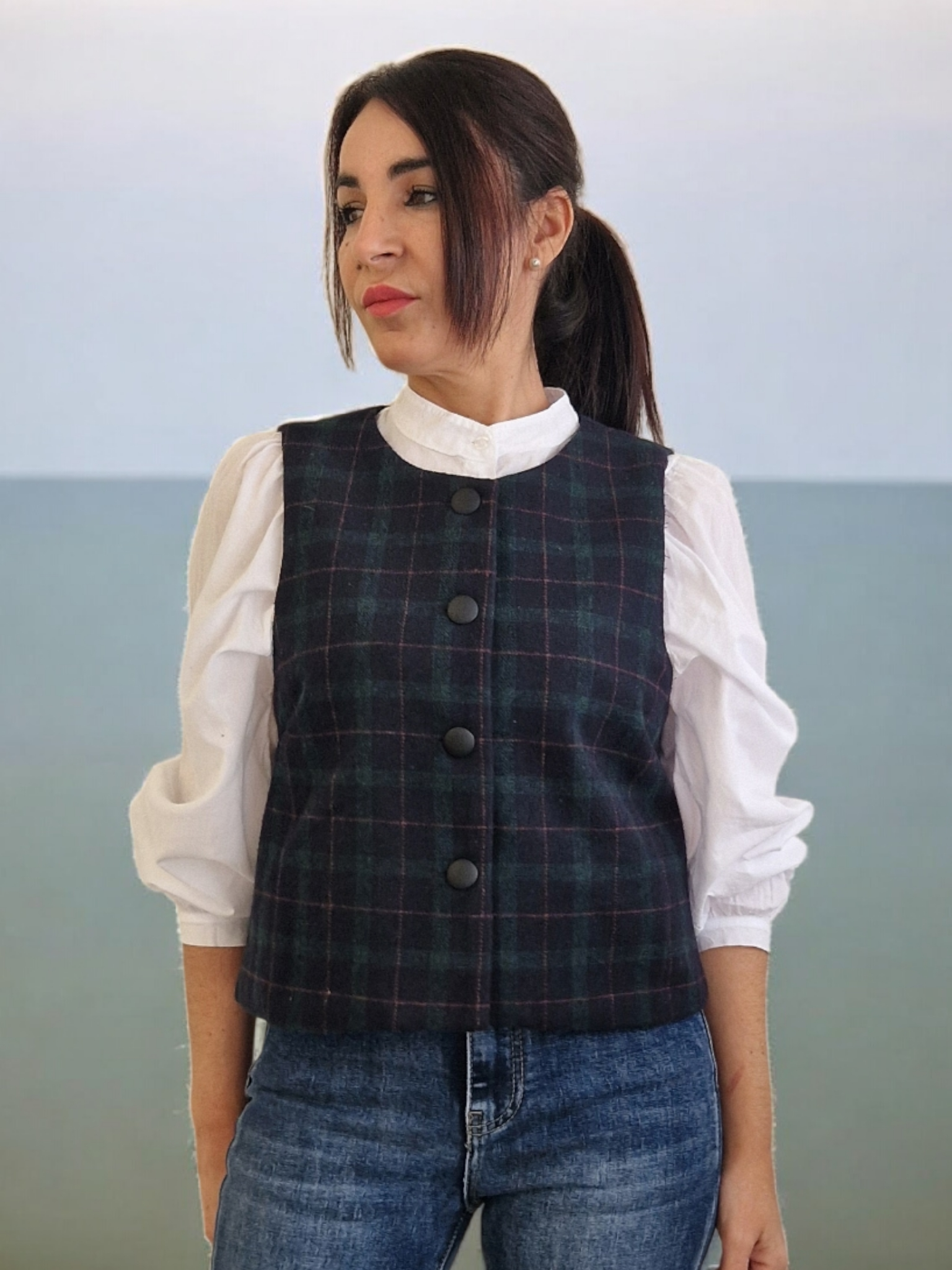 Chaleco cuadros