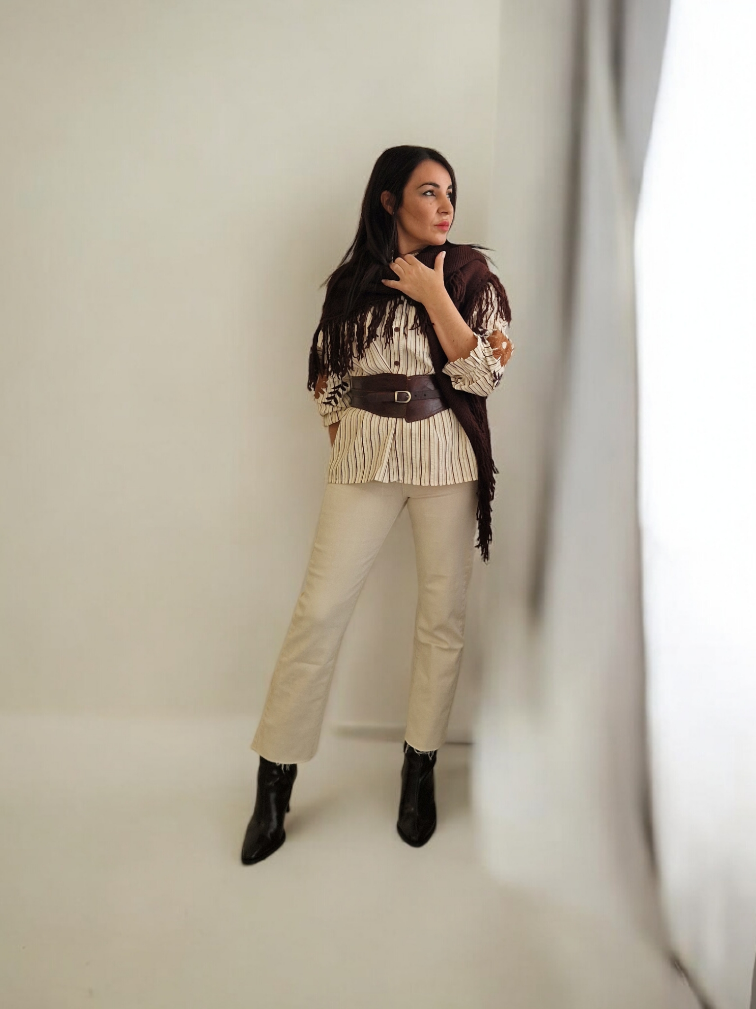 poncho marrón chocolate 