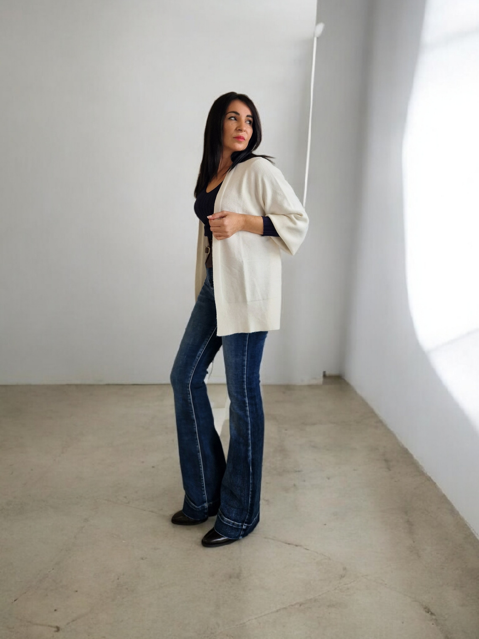 Chaqueta punto blanca 