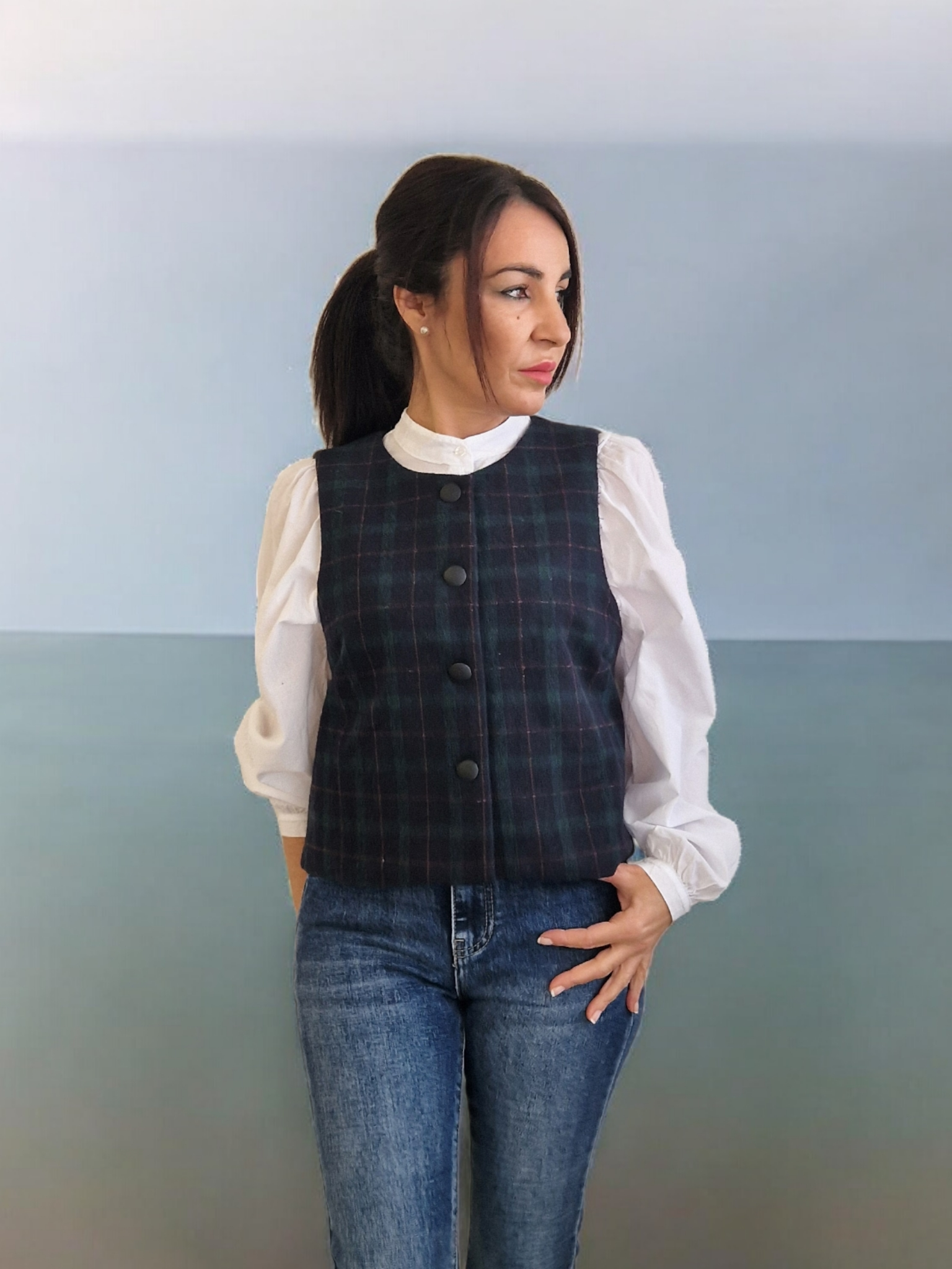 Chaleco cuadros