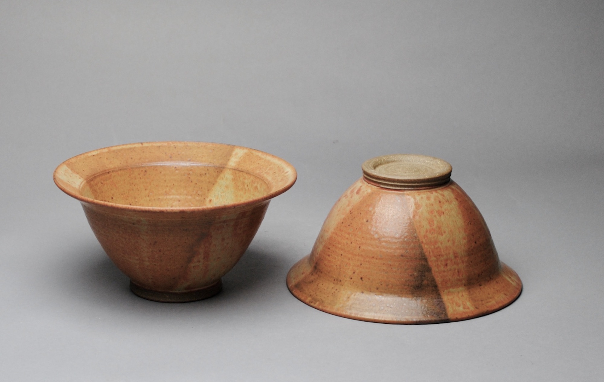 Handmade Bowls Stoneware set of Two Z 5