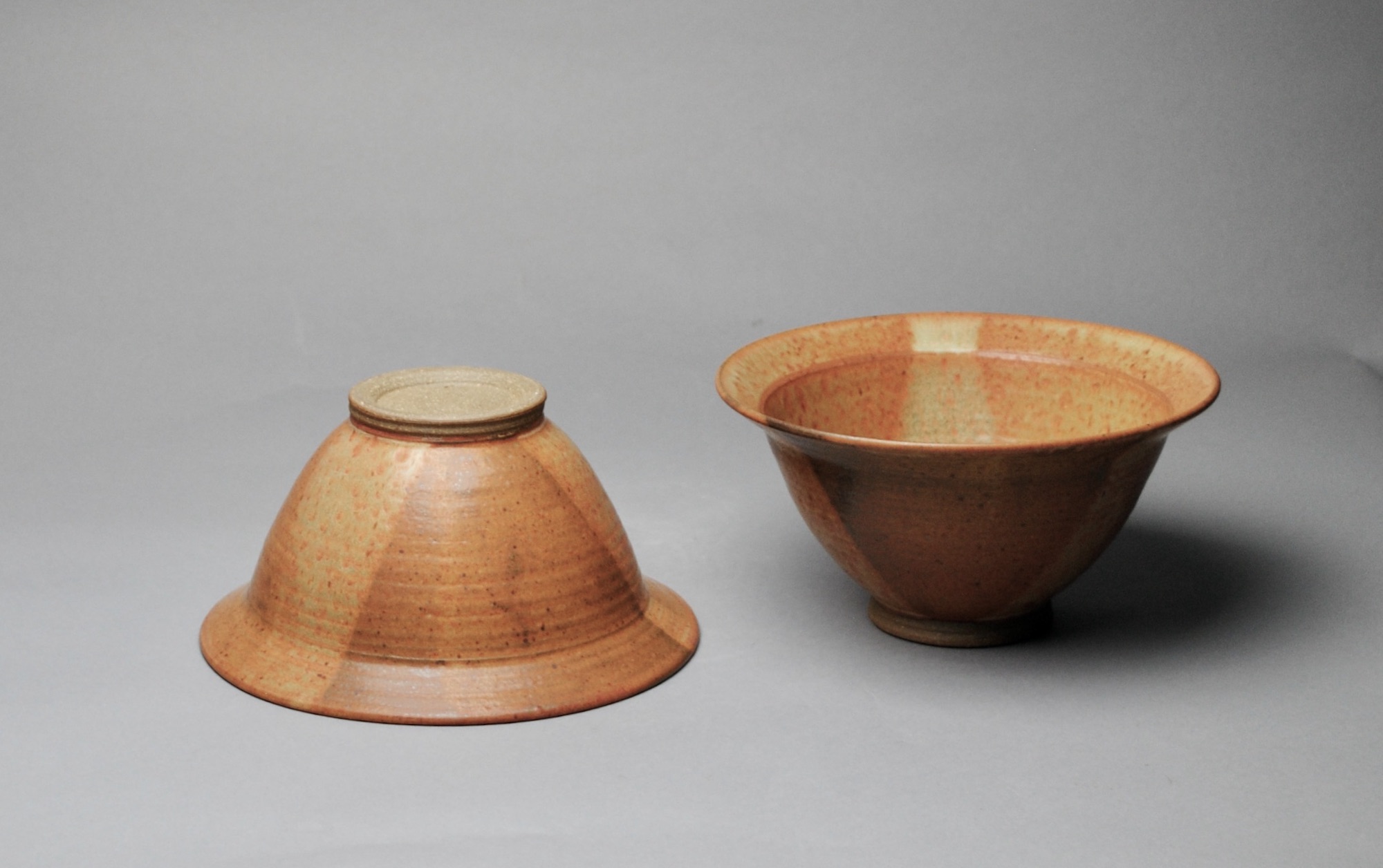 Handmade Bowls Stoneware set of Two Z 5