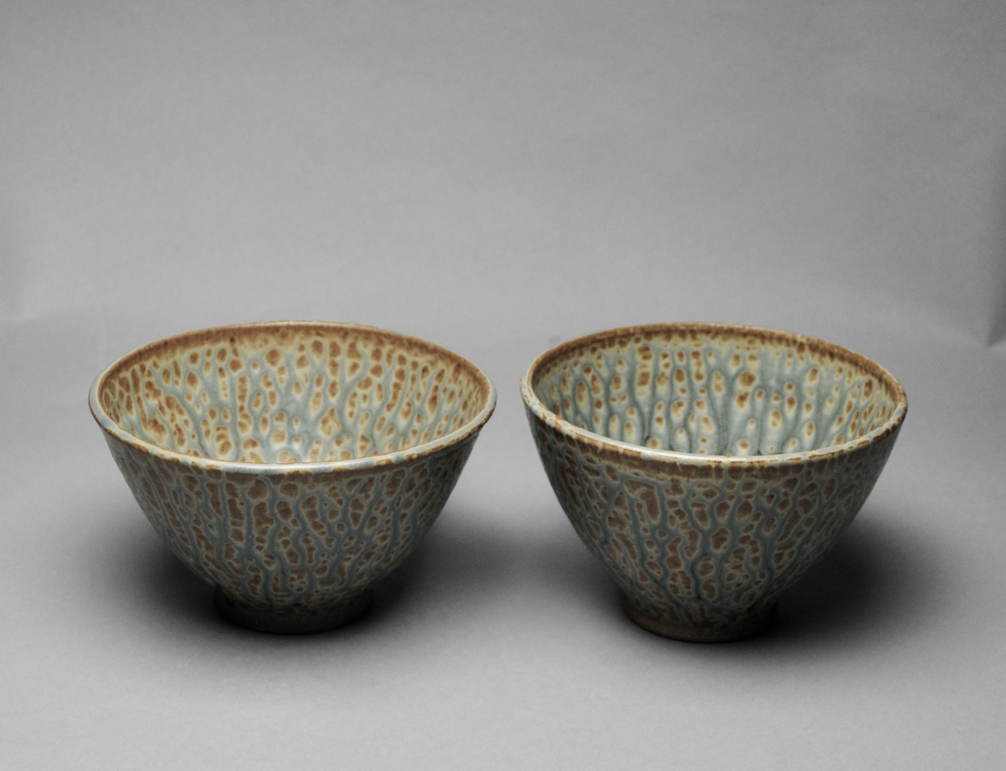 Handmade Bowls Stoneware set of Two Z 5
