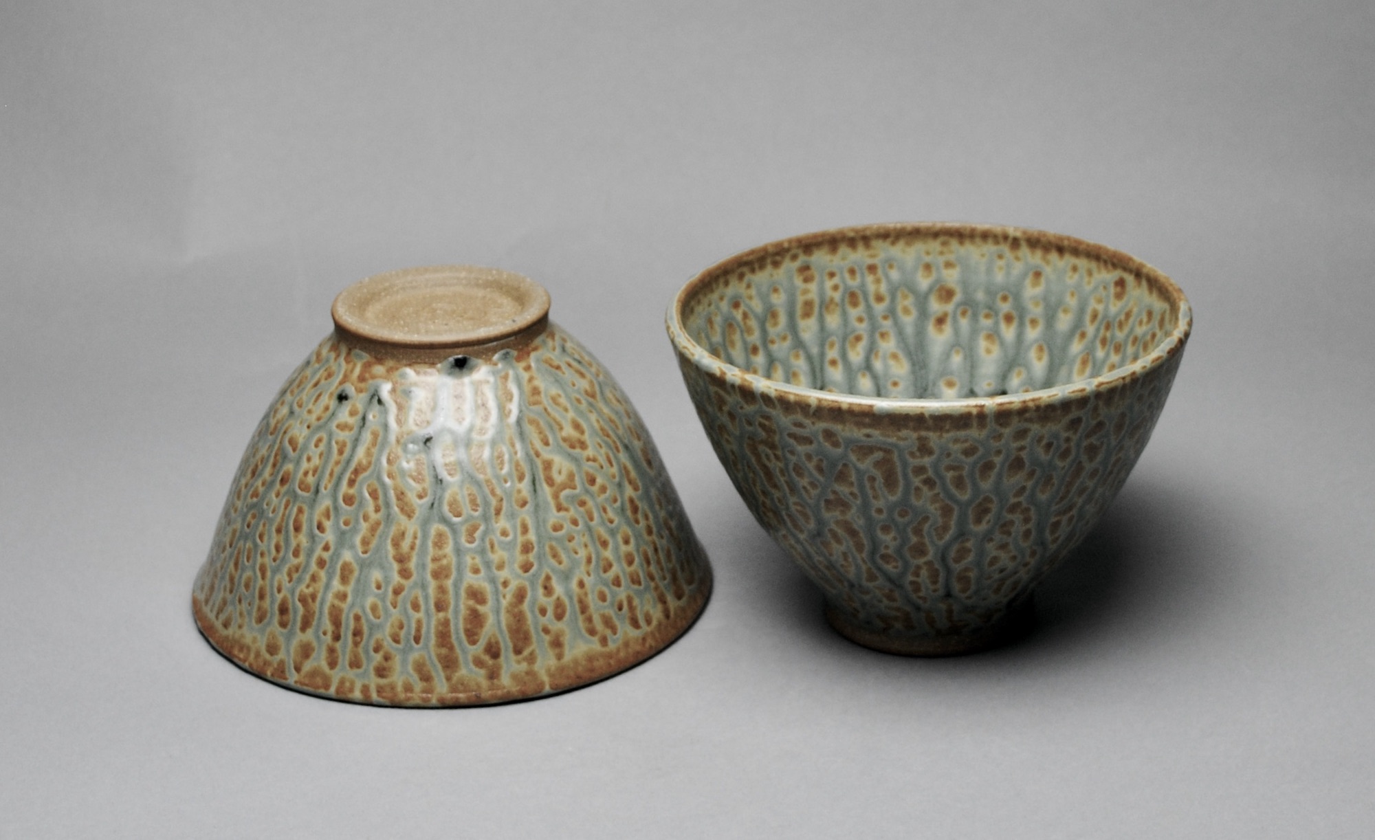 Handmade Bowls Stoneware set of Two Z 5