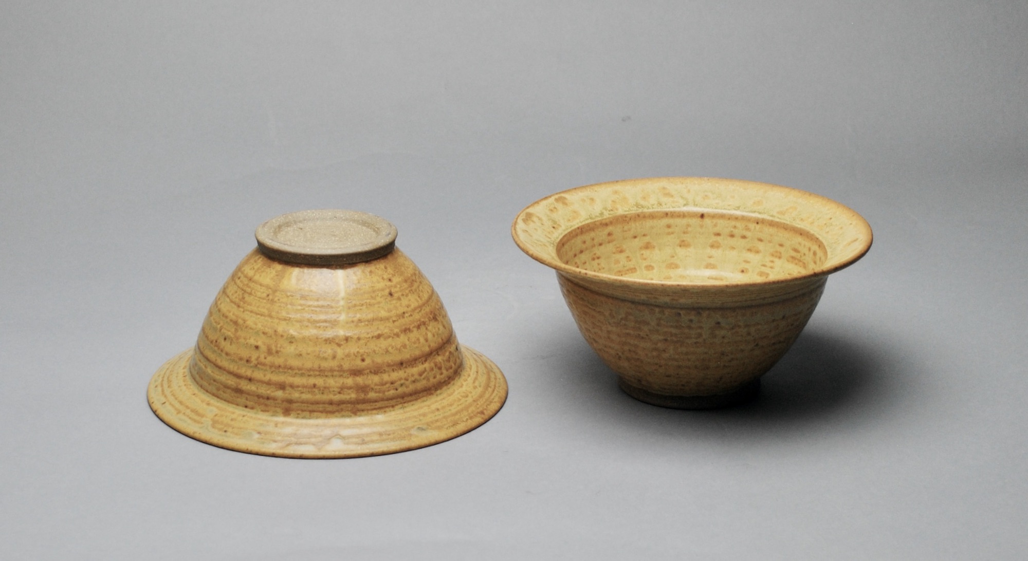 Handmade Bowls Stoneware set of Two Y 74