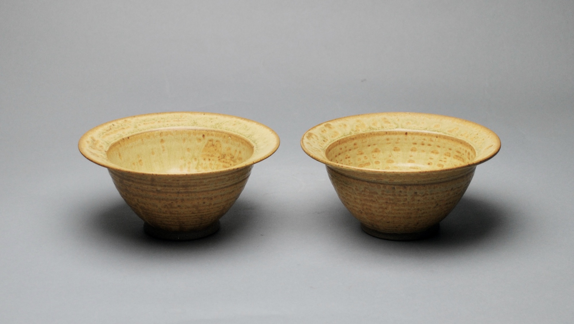 Handmade Bowls Stoneware set of Two Y 74