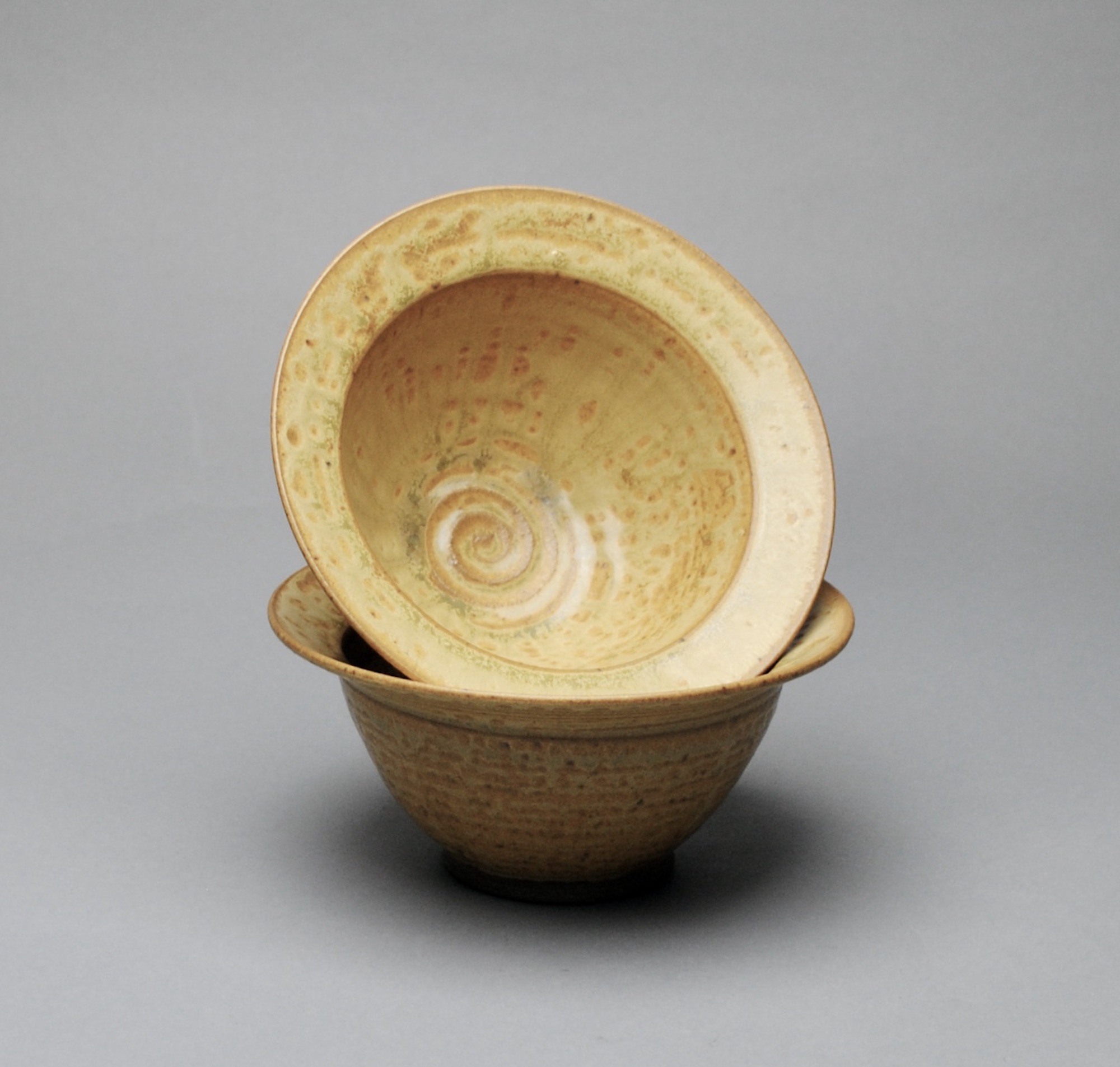 Handmade Bowls Stoneware set of Two Y 74