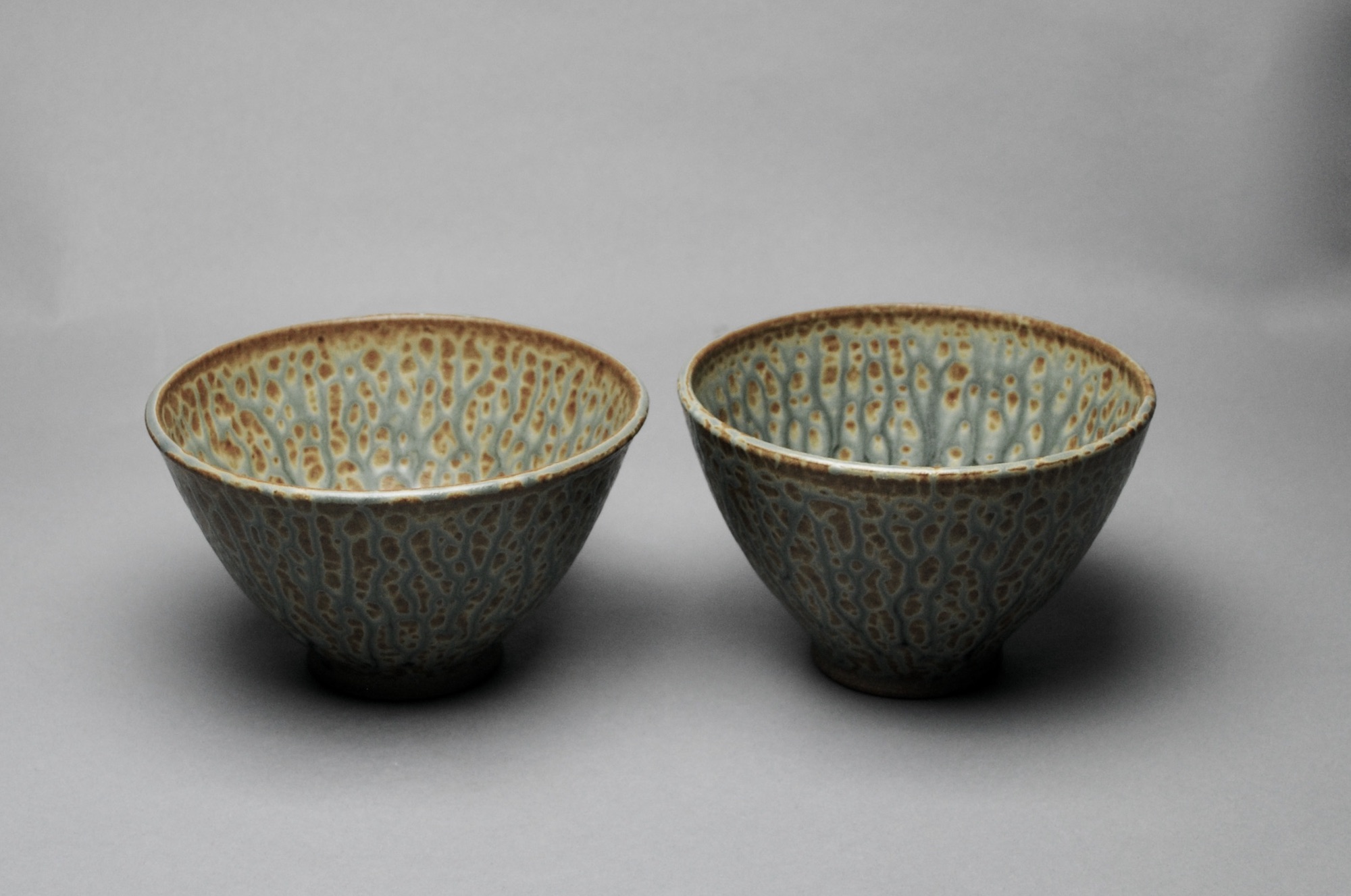 Handmade Bowls Stoneware set of Two Z 5