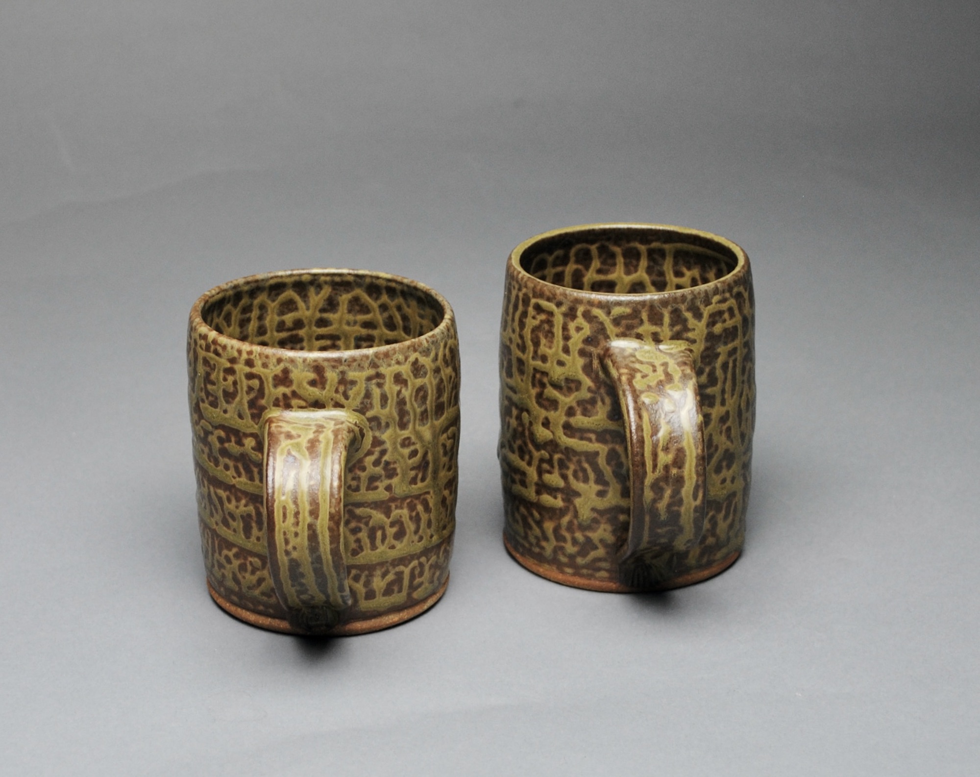 Handmade Stoneware Mugs set of Two Y 58