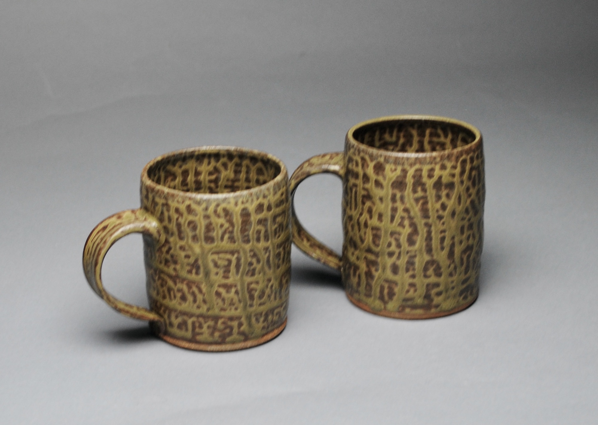 Handmade Stoneware Mugs set of Two Y 58