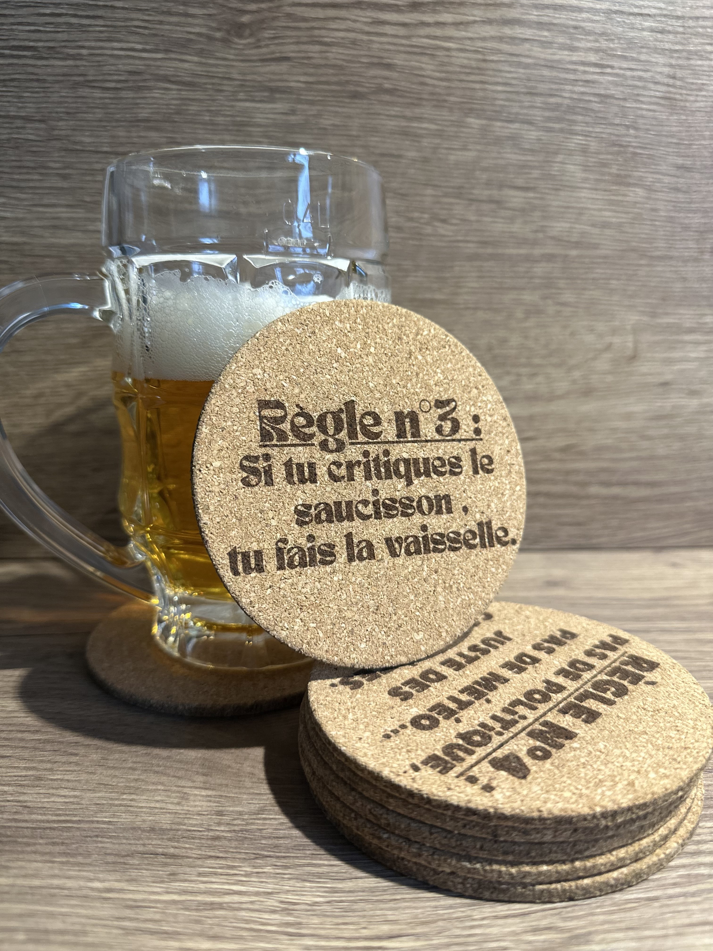Lot de 6 sous-verres "Les règles"
