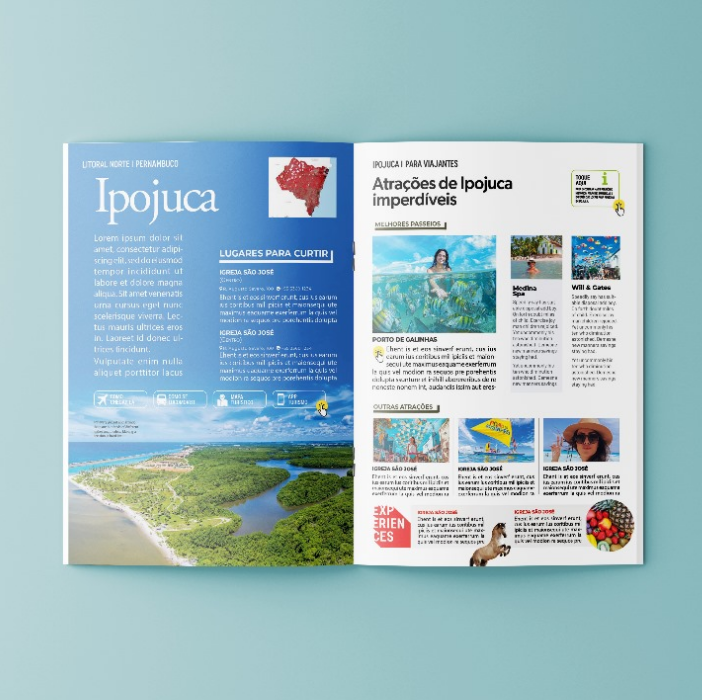 Anúncio na revista impressa e digital