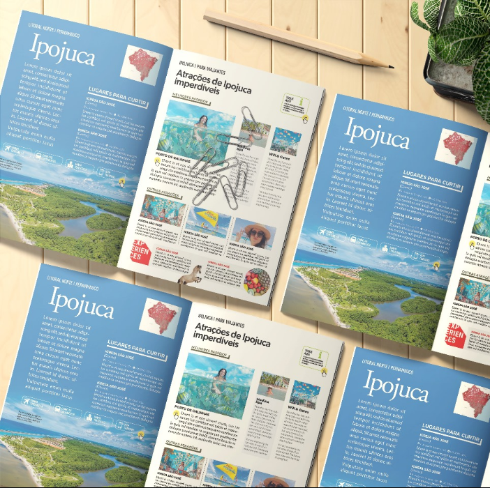 Anúncio na revista impressa e digital