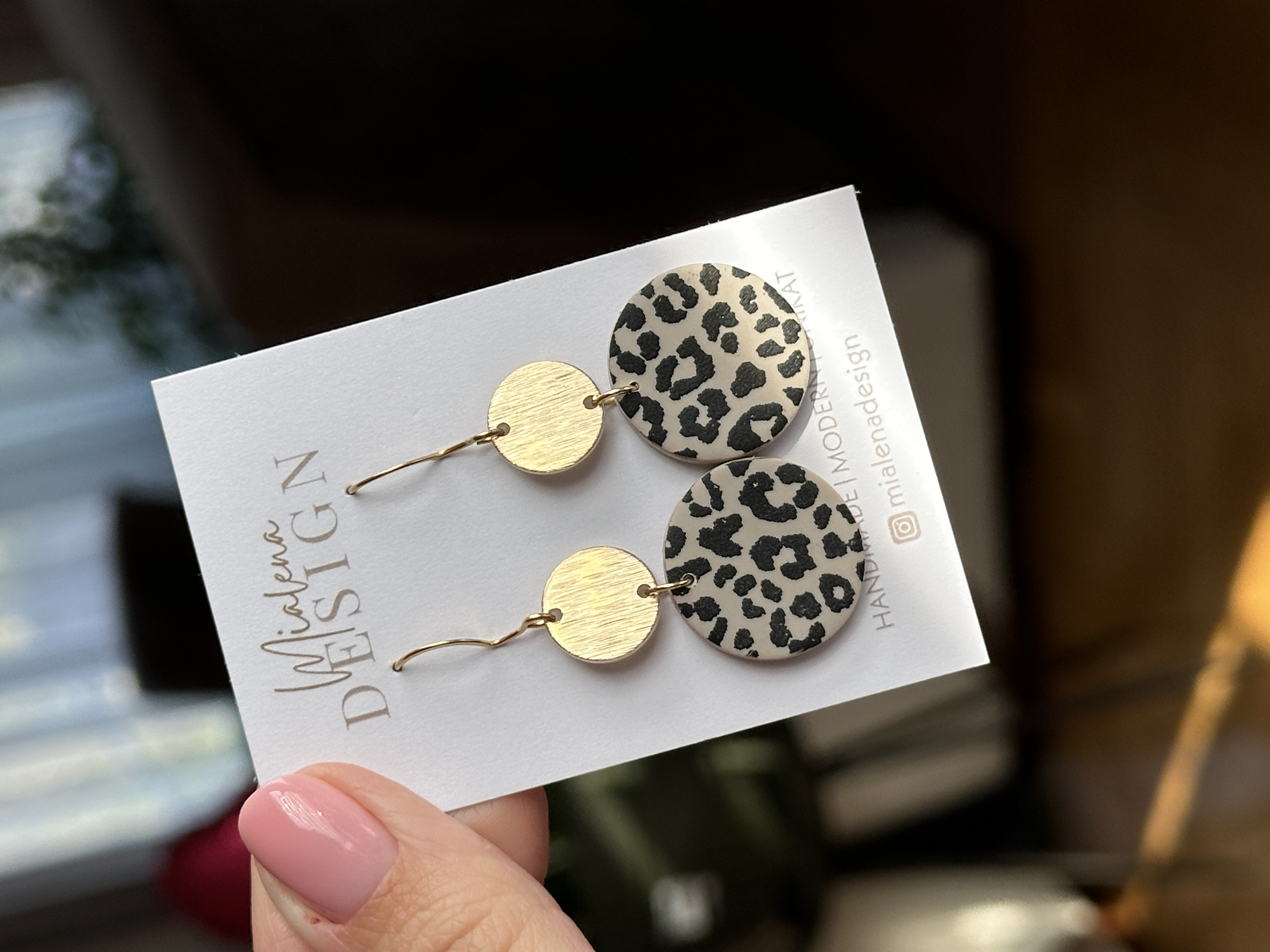 Leopard Print Ohrringe