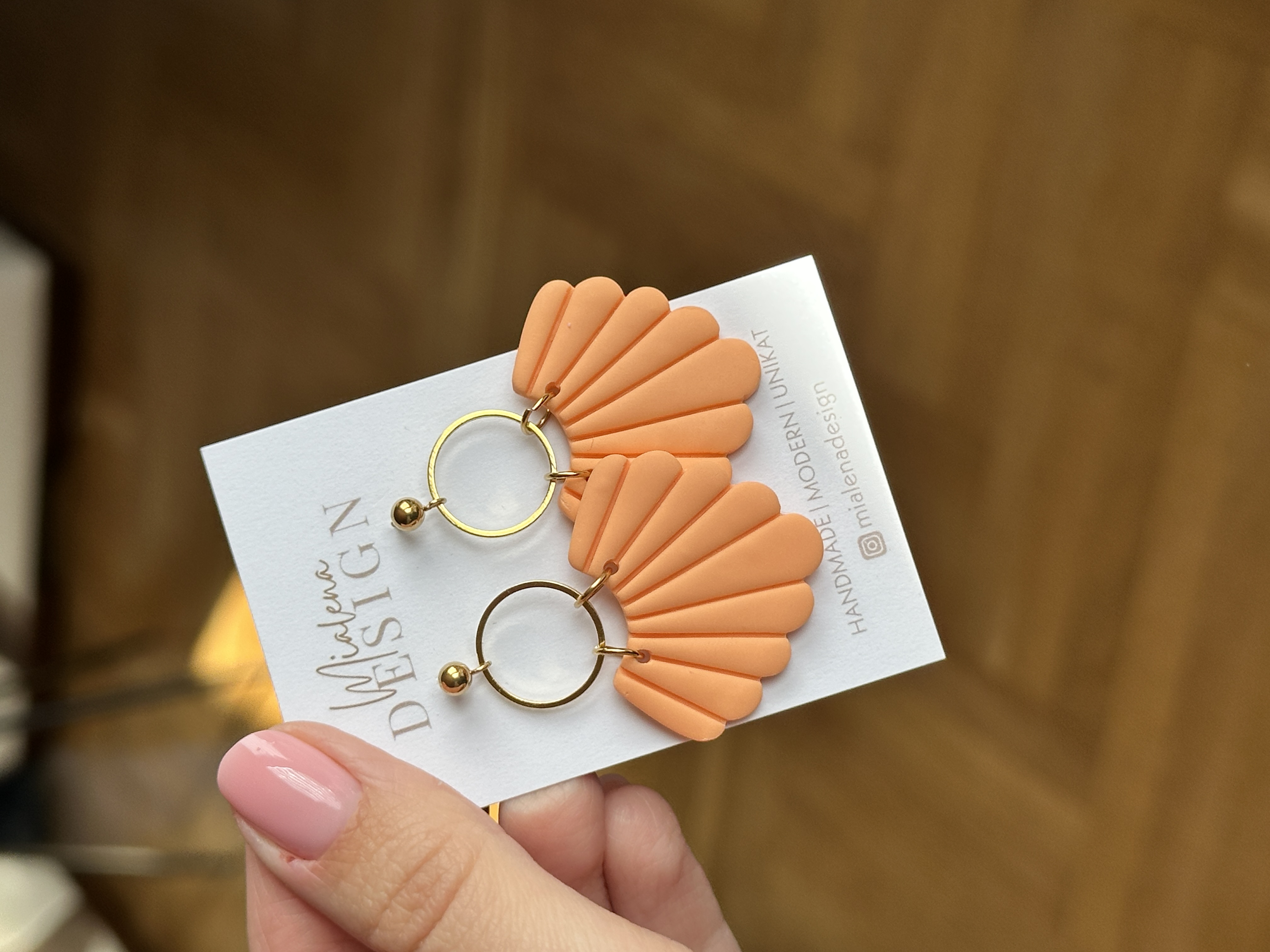 Statement Ohrringe Orange