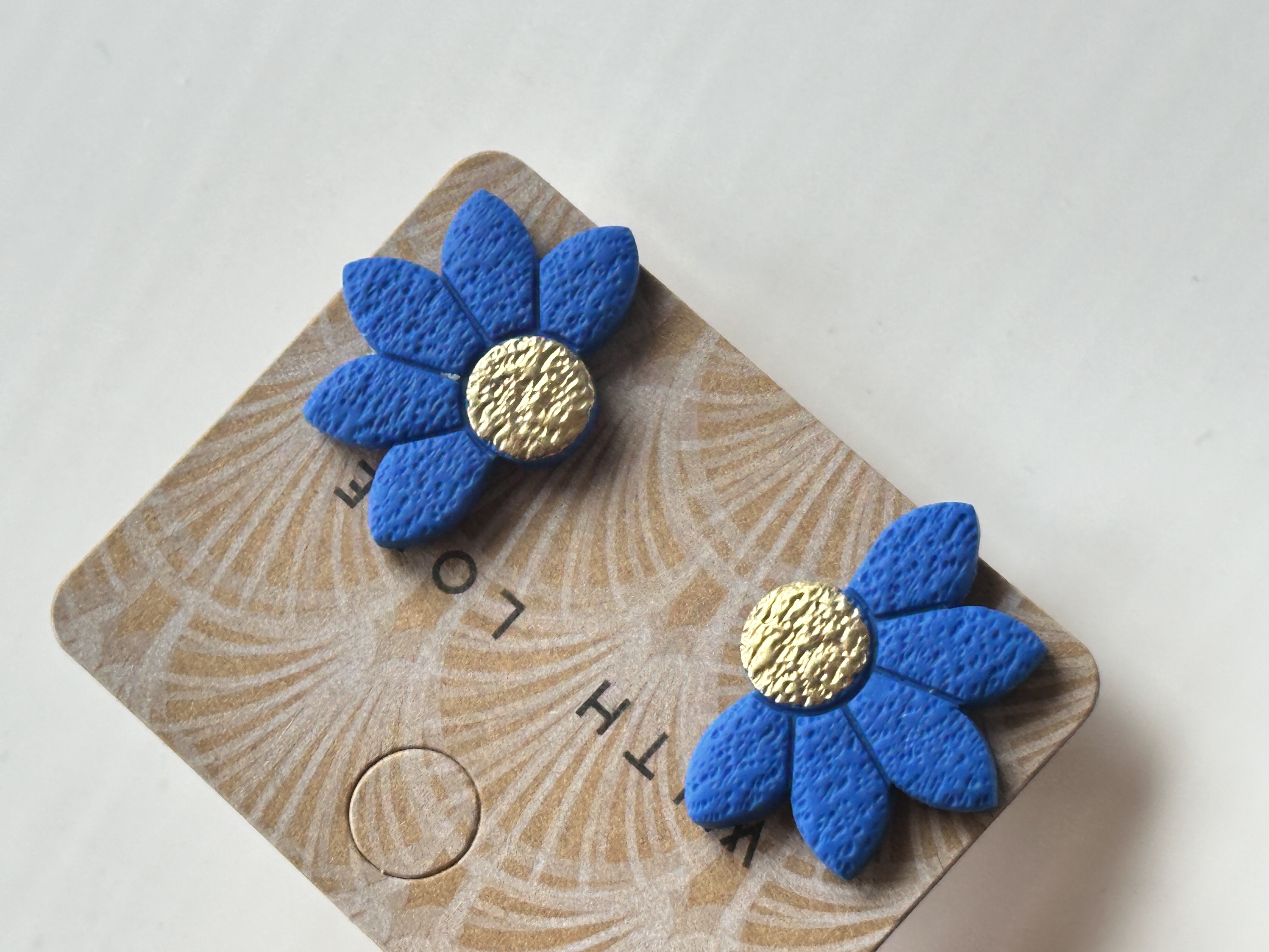 Blaue Blumen Ohrstecker