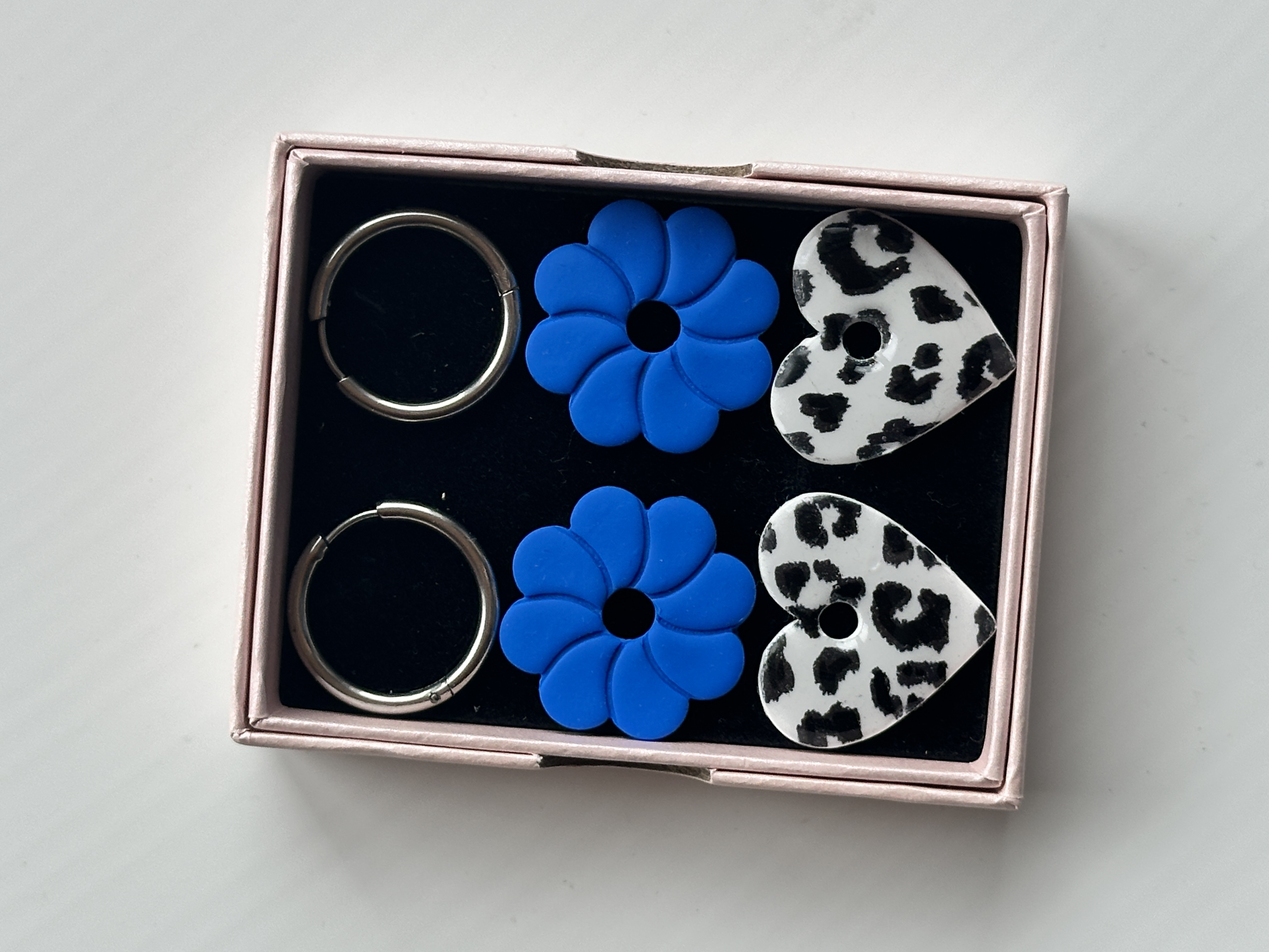 Ohrschmuck-Set Blau & Herz