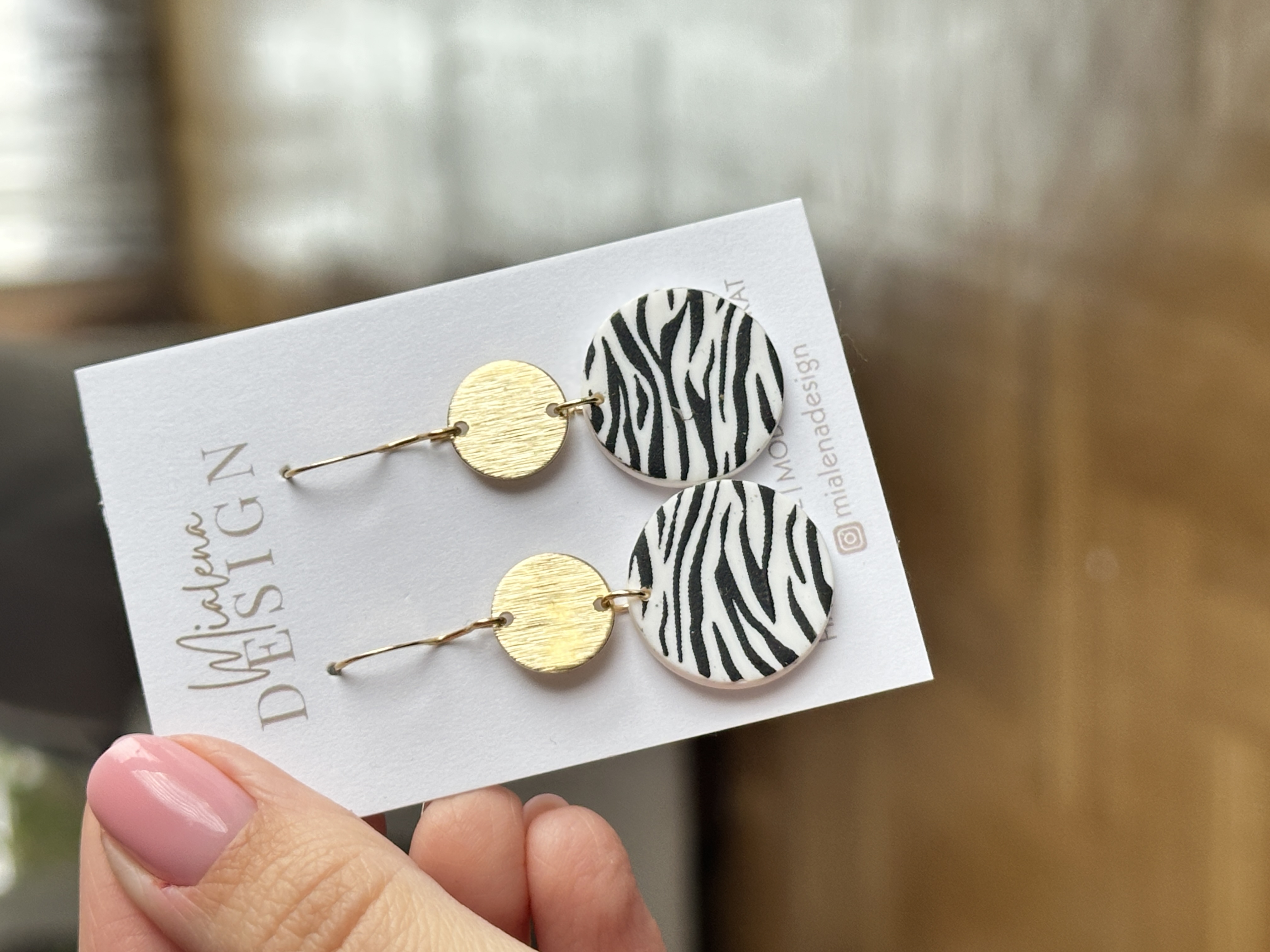 Ohrringe Zebra-Design