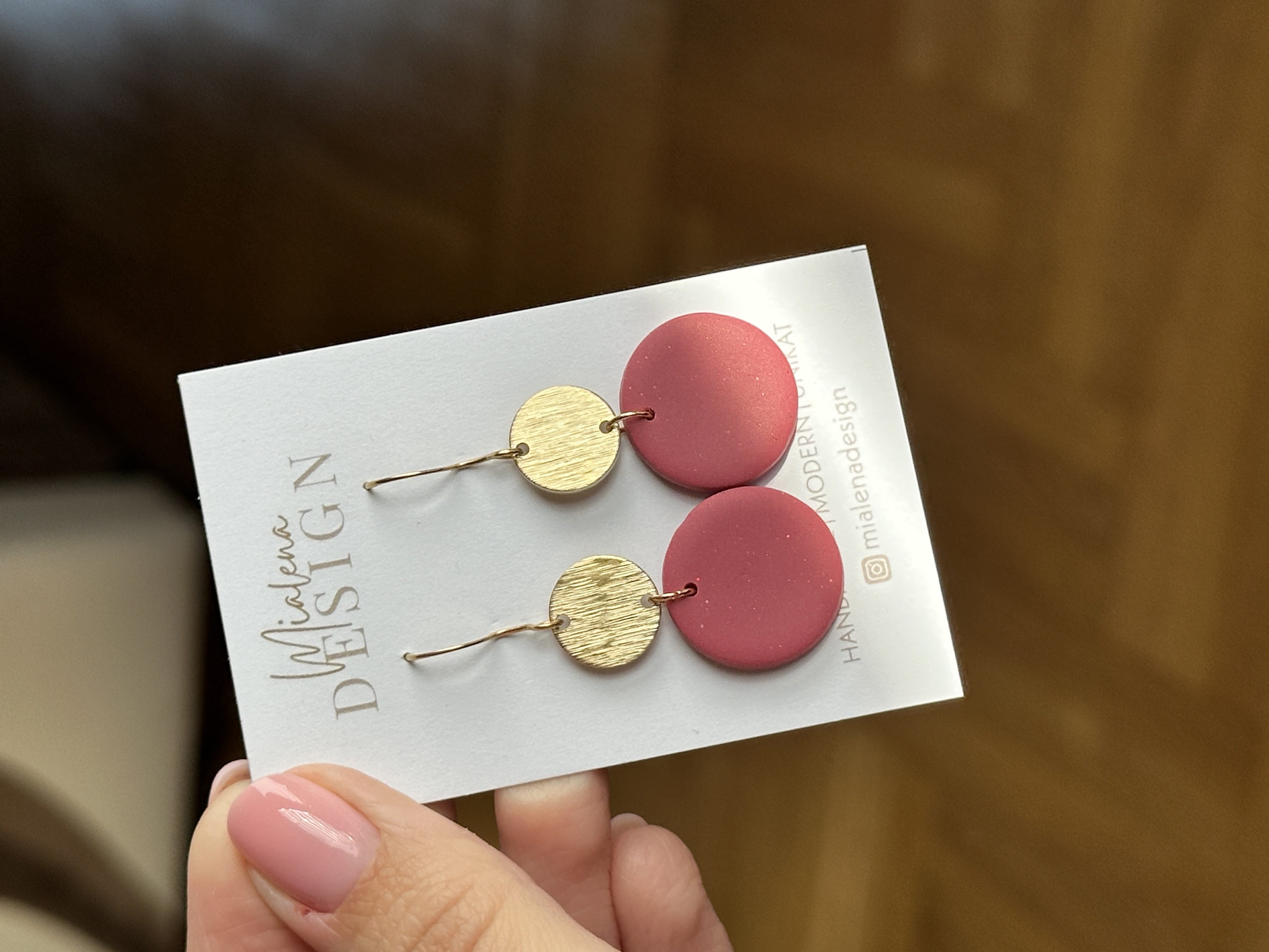 Ohrhänger Rosa & Gold