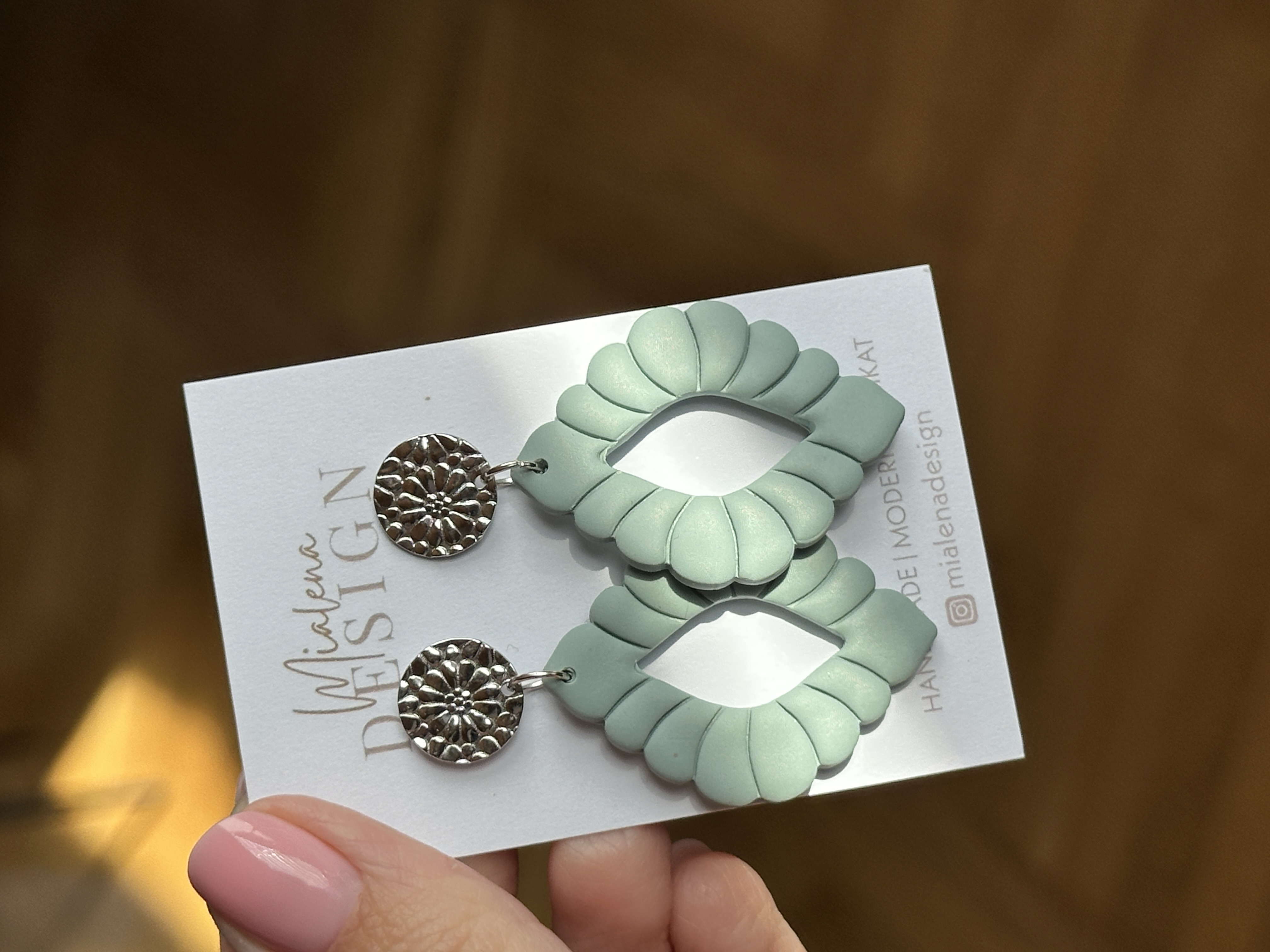 Handgemachte Ohrringe aus Polymer Clay