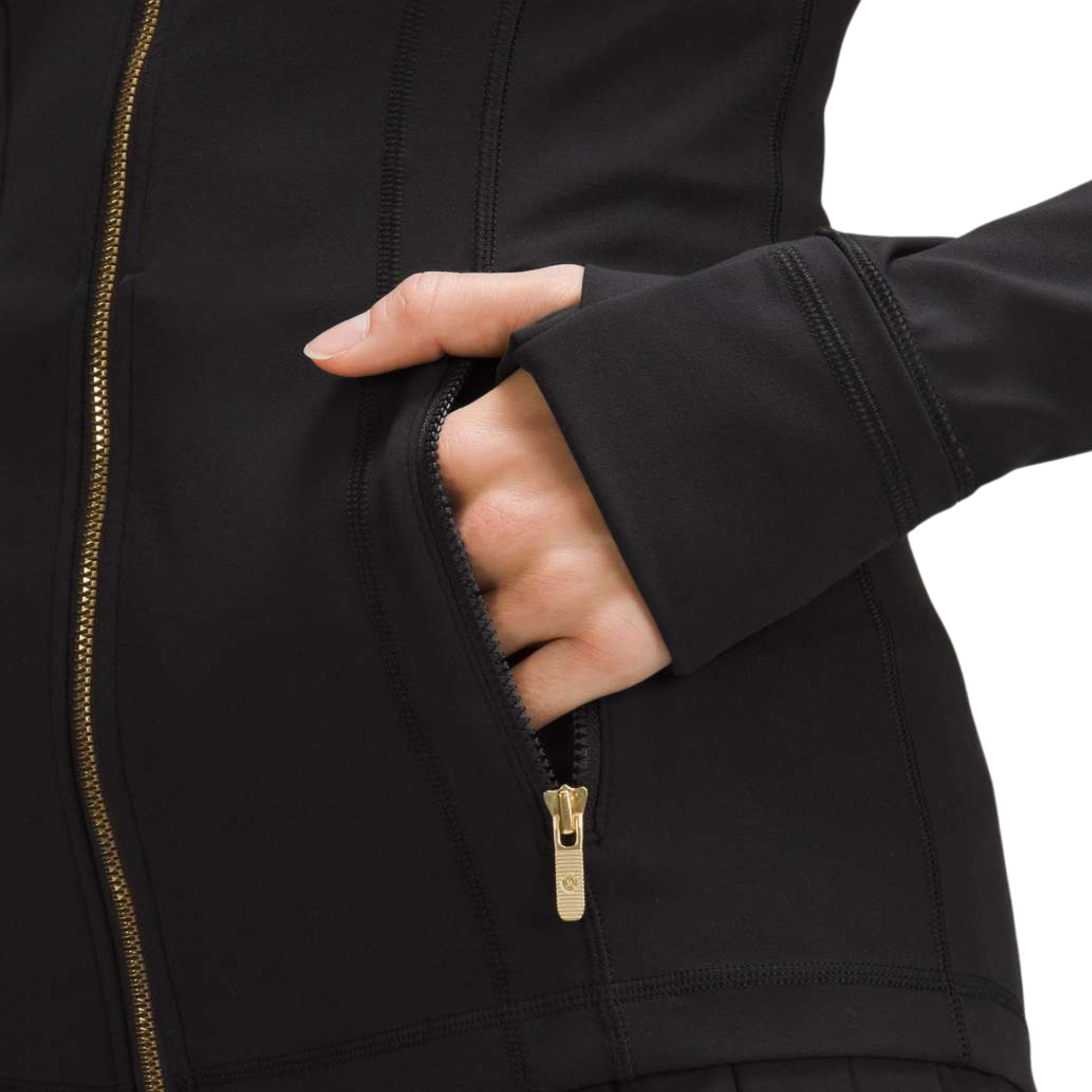 Lululemon Define Jacket Luon- Black with Gold Zipper