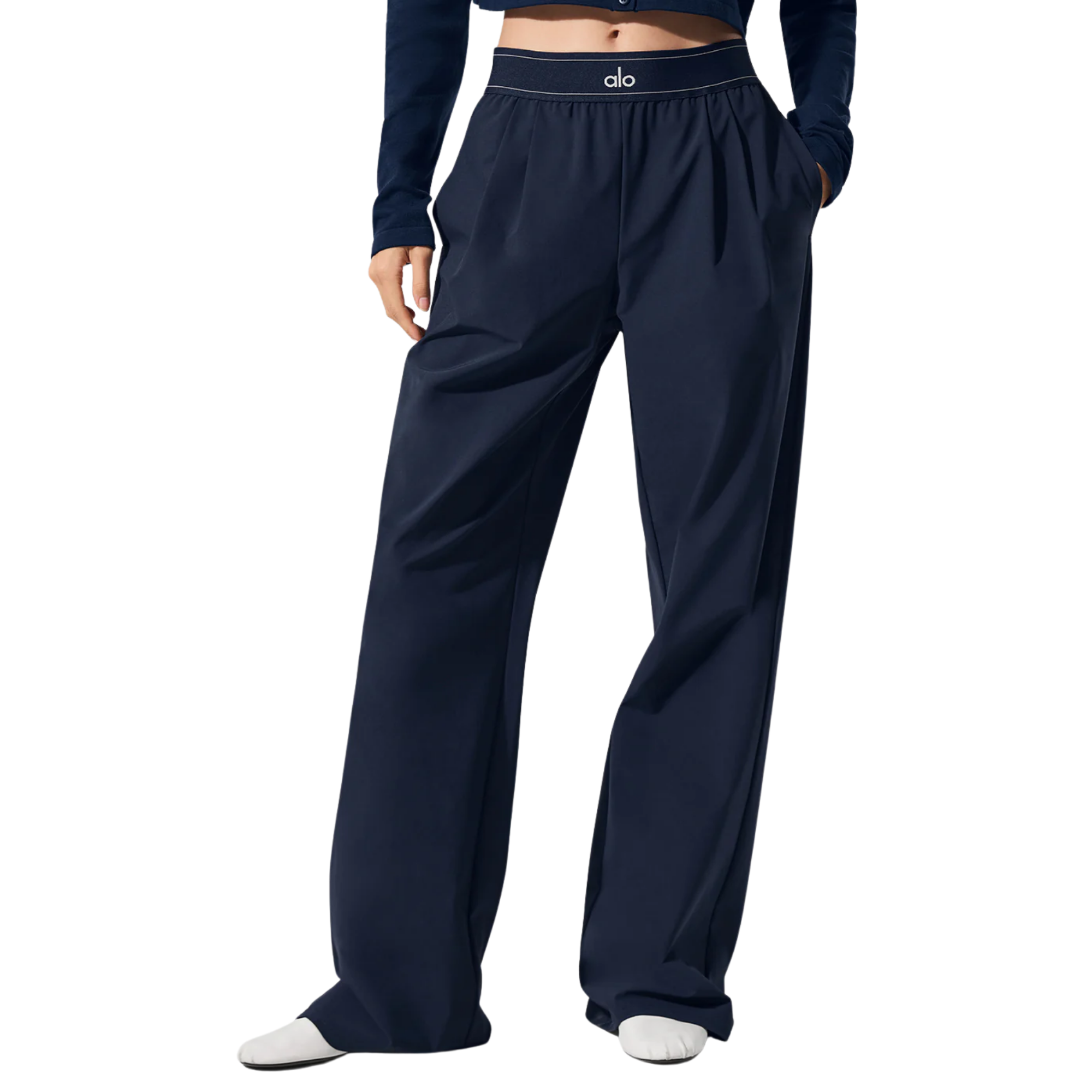 Alo Yoga Suit Up Trousers Navy (Regular)