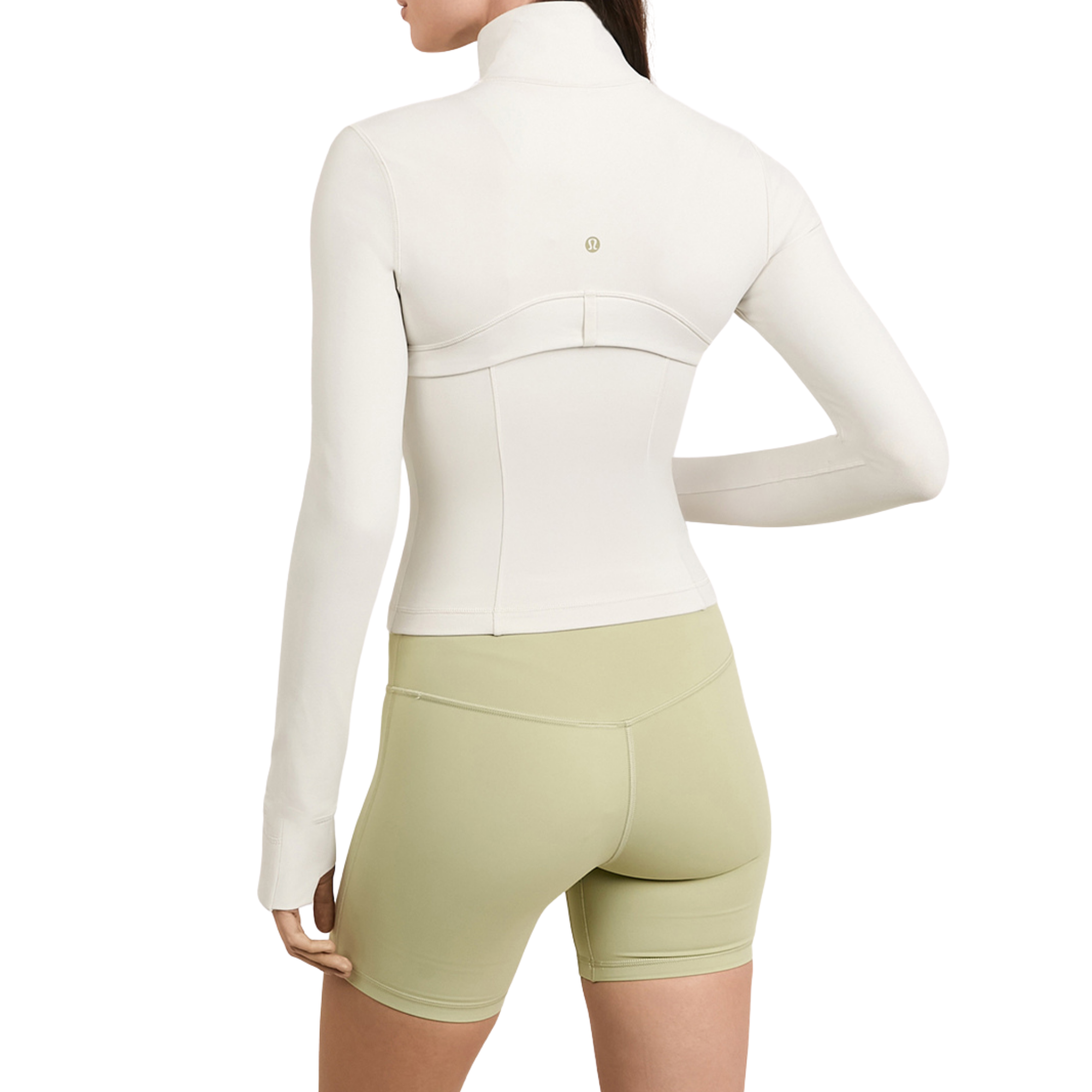 Lululemon Define Jacket- White with Gold Zipper 