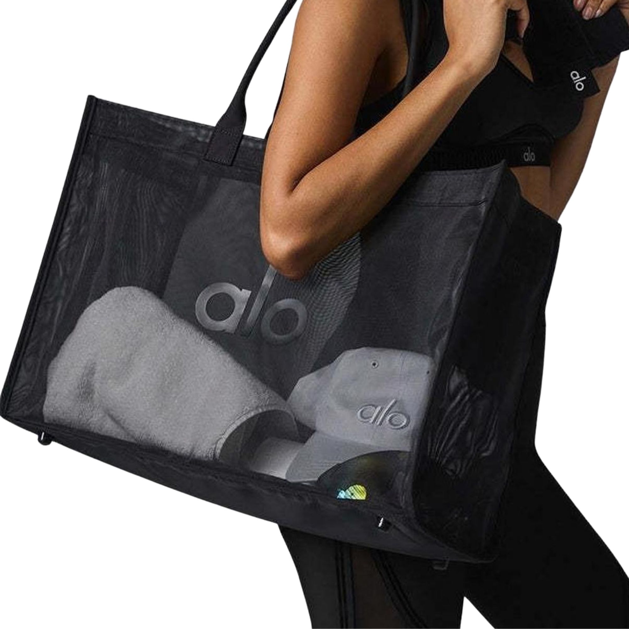 Alo Sheer Tote Bag- Black