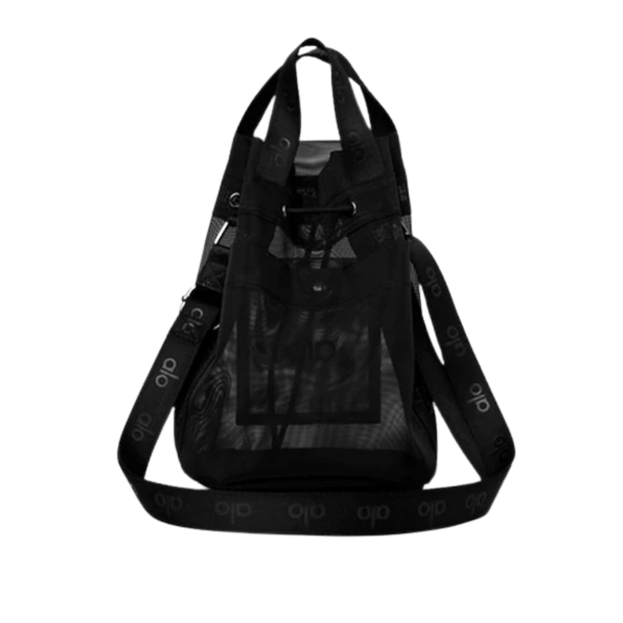 Alo Yoga Sheer Cross Body Bucket Bag- Black 